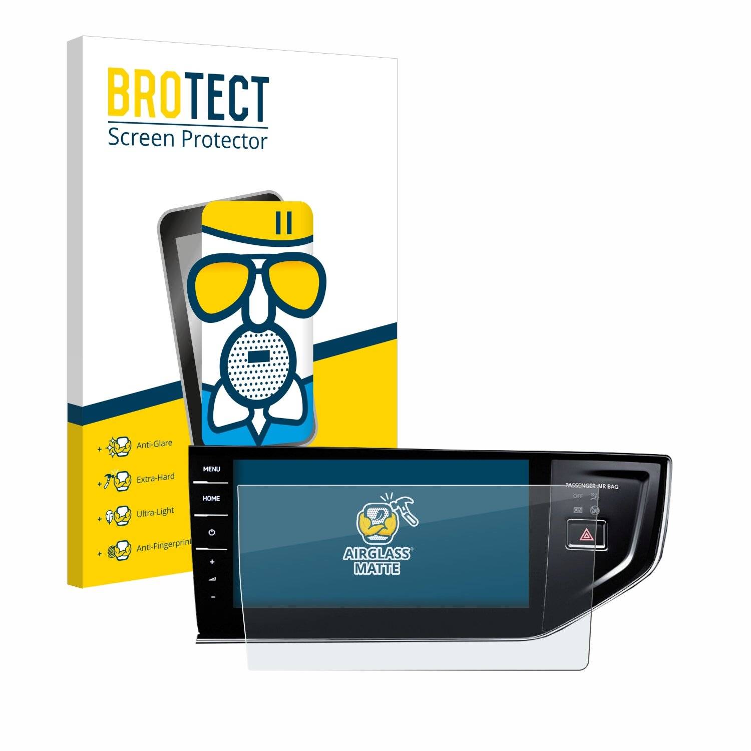 BROTECT AirGlass Matt Glas Panzer Folie für Volkswagen Polo VI Discover Pro