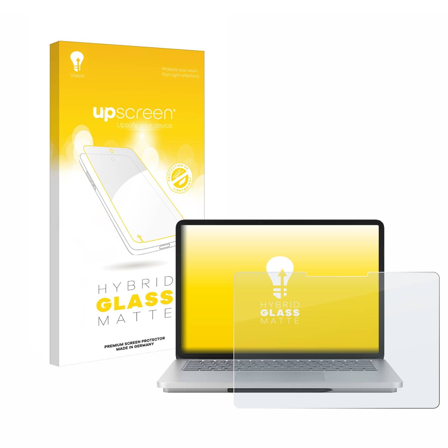 upscreen Hybrid Glas Matt Panzer-Folie für Microsoft Surface Laptop Studio 2
