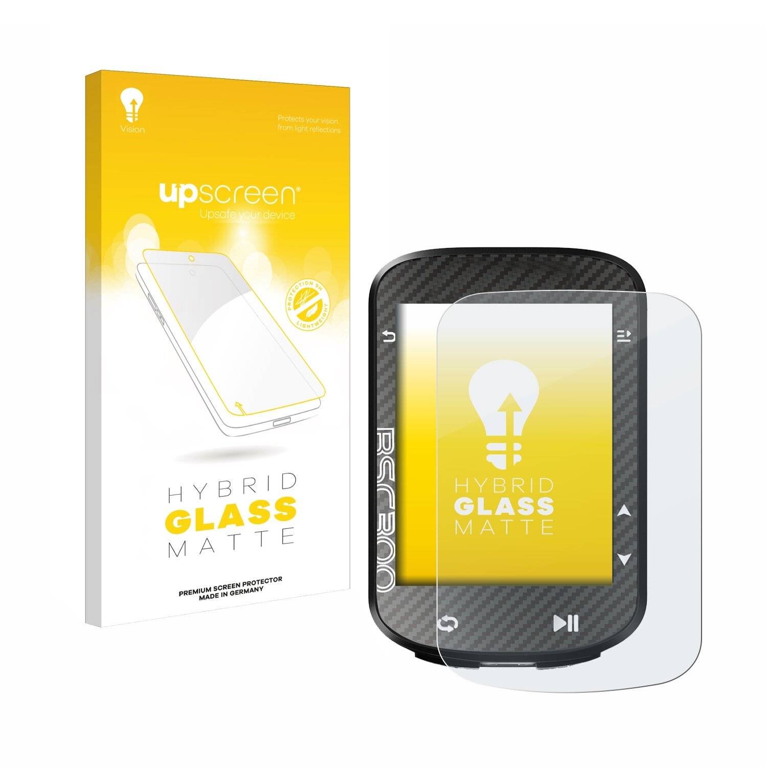 upscreen Hybrid Glas Matt Panzer-Folie für igpsport