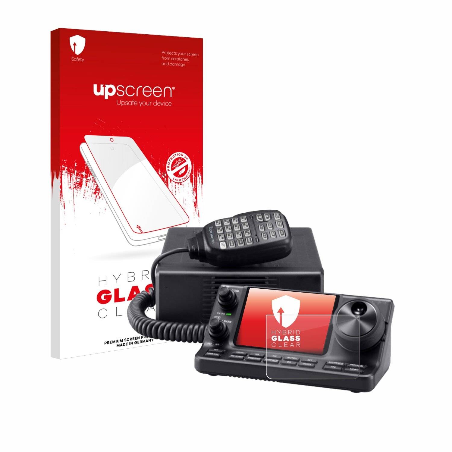 upscreen Hybrid Glas Panzer-Folie für Icom