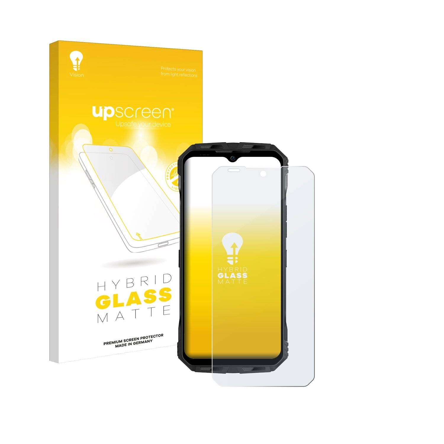 upscreen Hybrid Glas Matt Panzer-Folie für Doogee