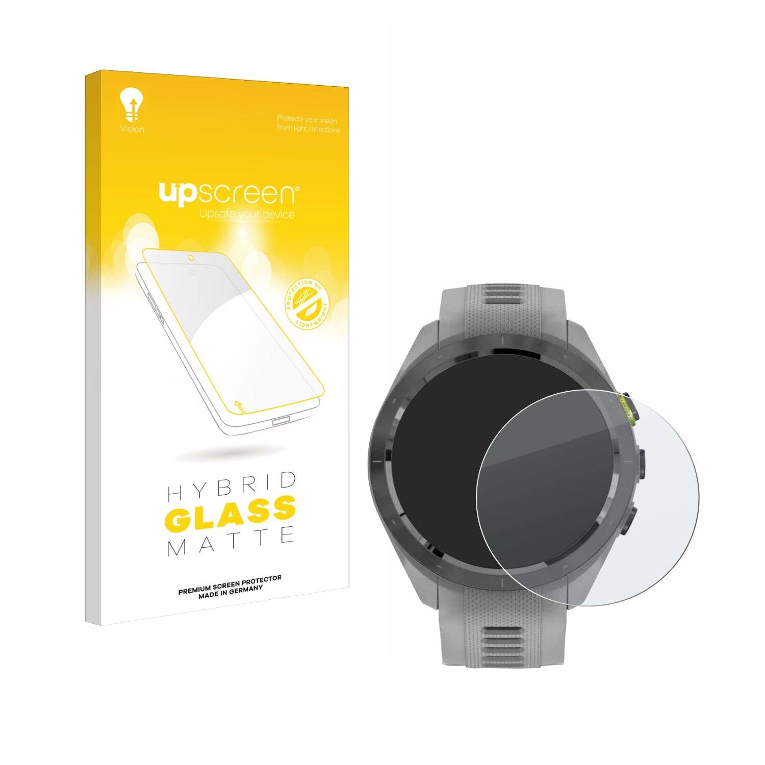upscreen Hybrid Glas Matt Panzer-Folie für Garmin Approach S70 (42