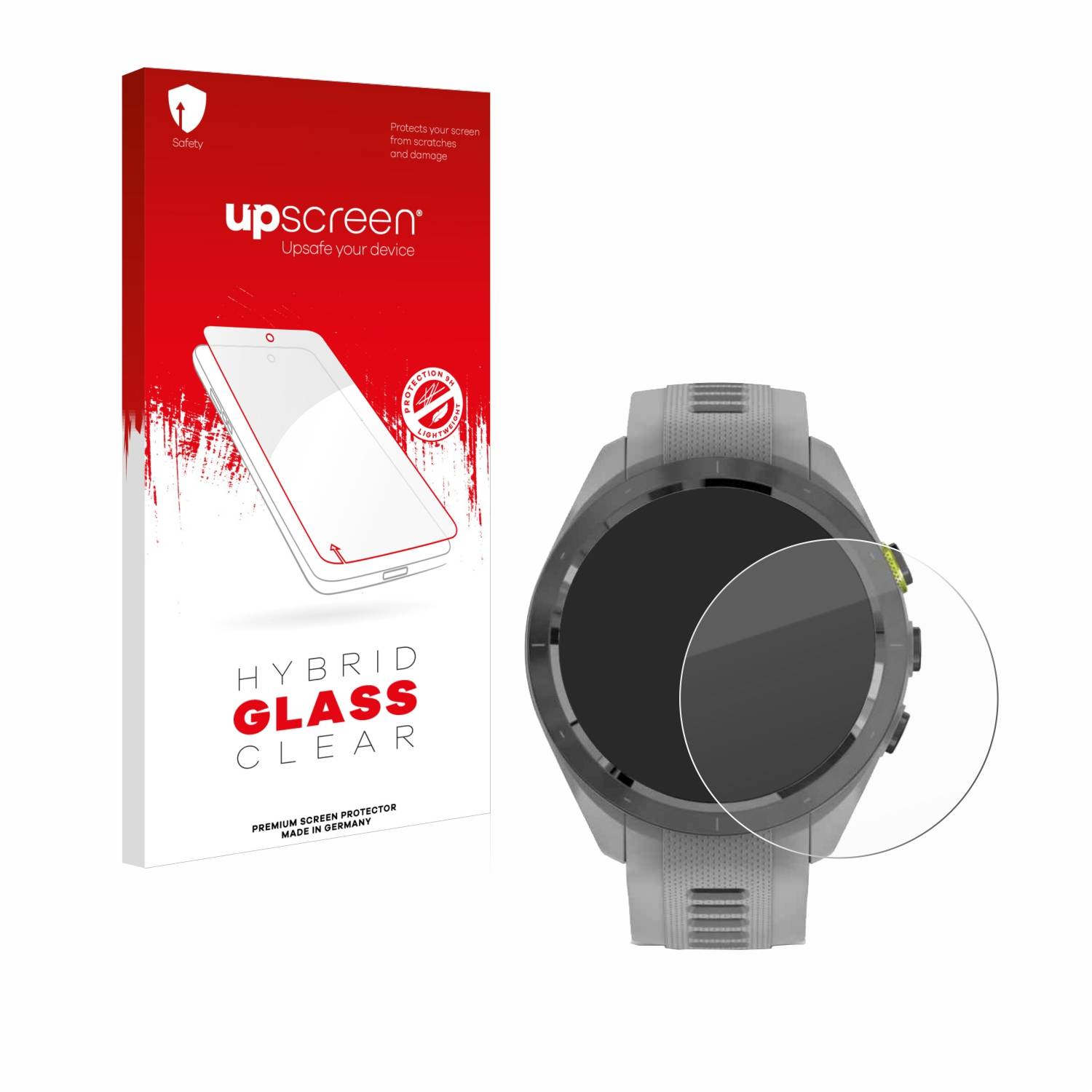 upscreen Hybrid Glas Panzer-Folie für Garmin Approach S70 (42 mm)