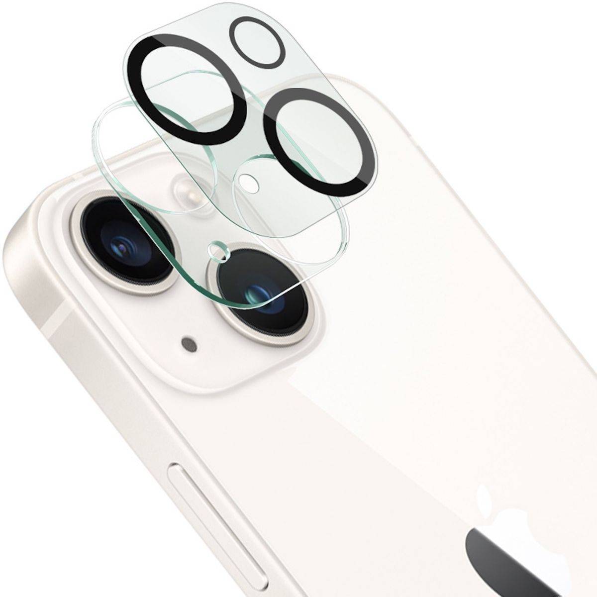 Für Apple iPhone 15 / 15 Plus Schutzglas Kamera Linse H9 Schwarz