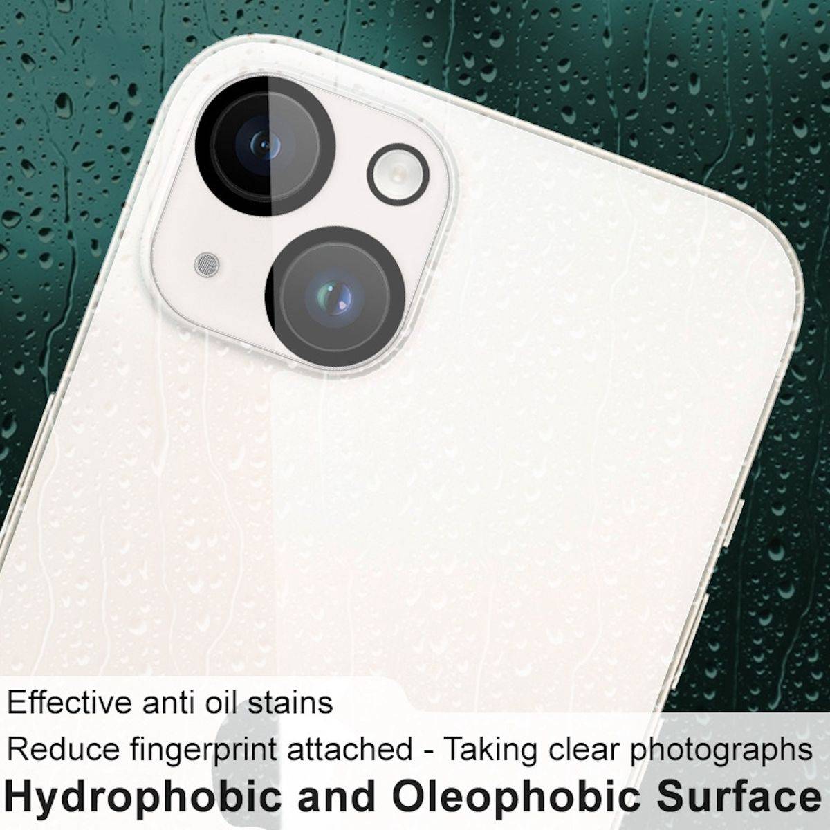 Für Apple iPhone 15 / 15 Plus Schutzglas Kamera Linse H9 Schwarz