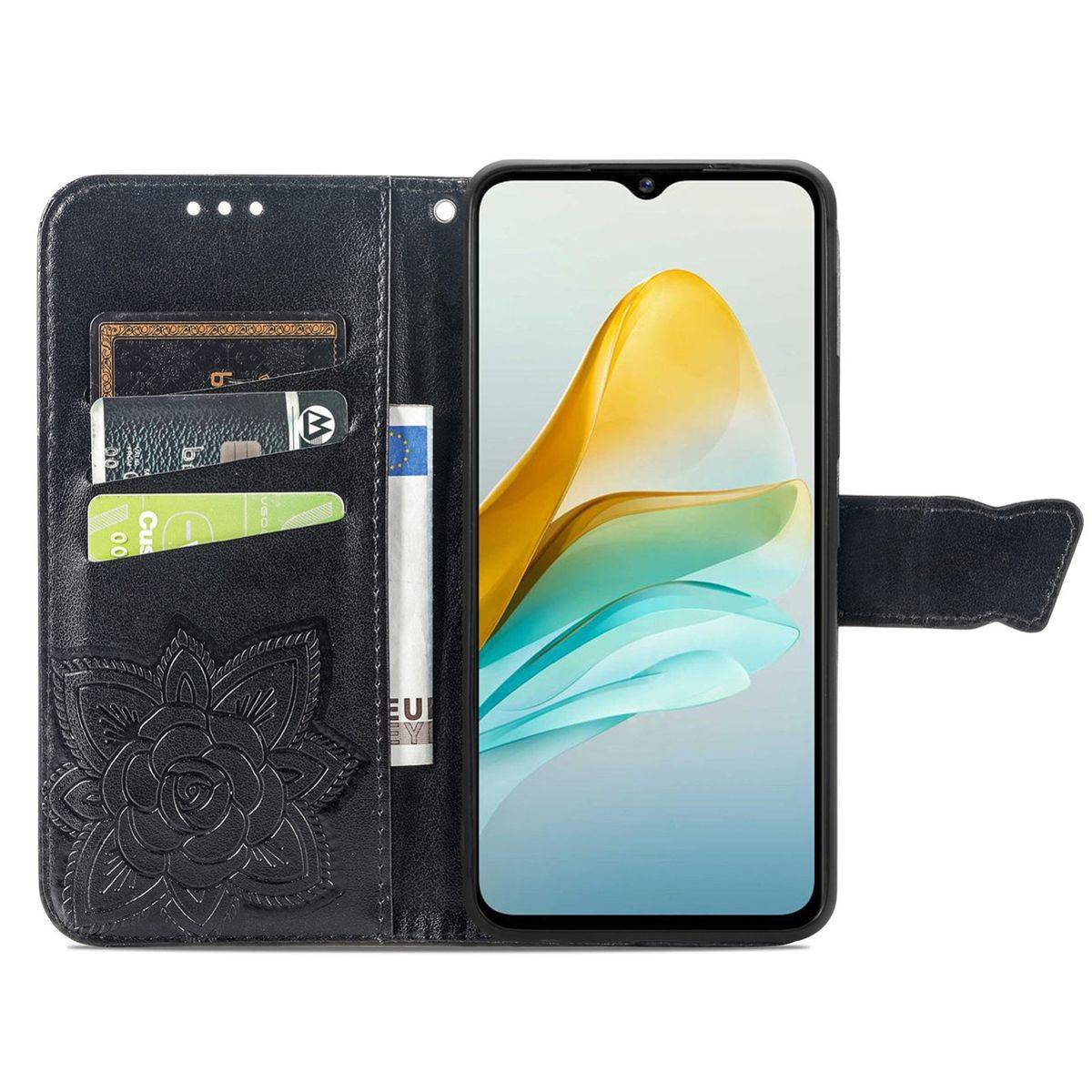 Für ZTE Blade A53 Kunstleder Tasche Hülle Etuis Schutz Book Motiv 1