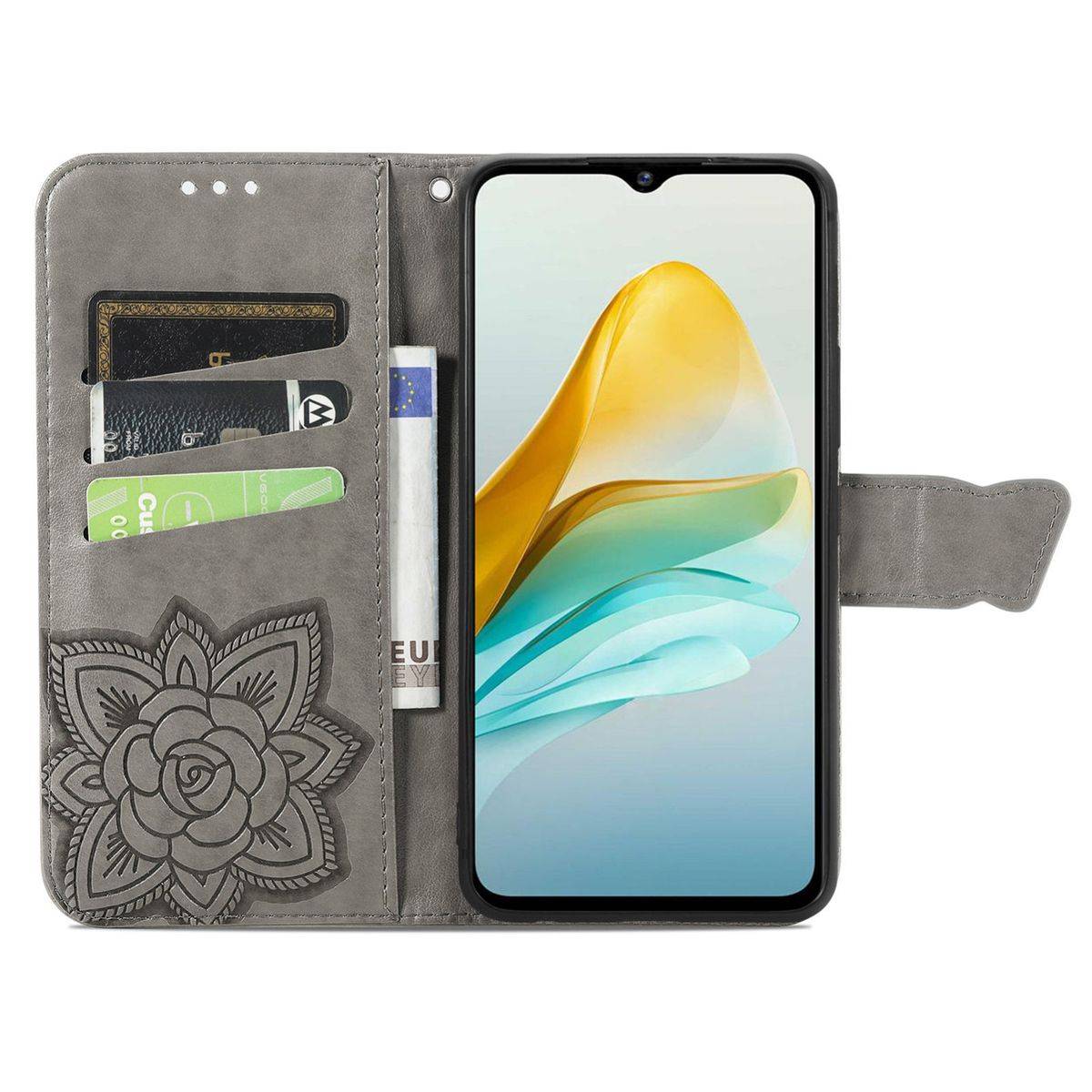 Für ZTE Blade A53 Kunstleder Tasche Hülle Etuis Schutz Book Motiv 5