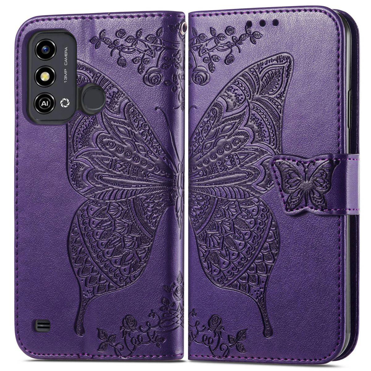 Für ZTE Blade A53 Kunstleder Tasche Hülle Etuis Schutz Book Motiv 6