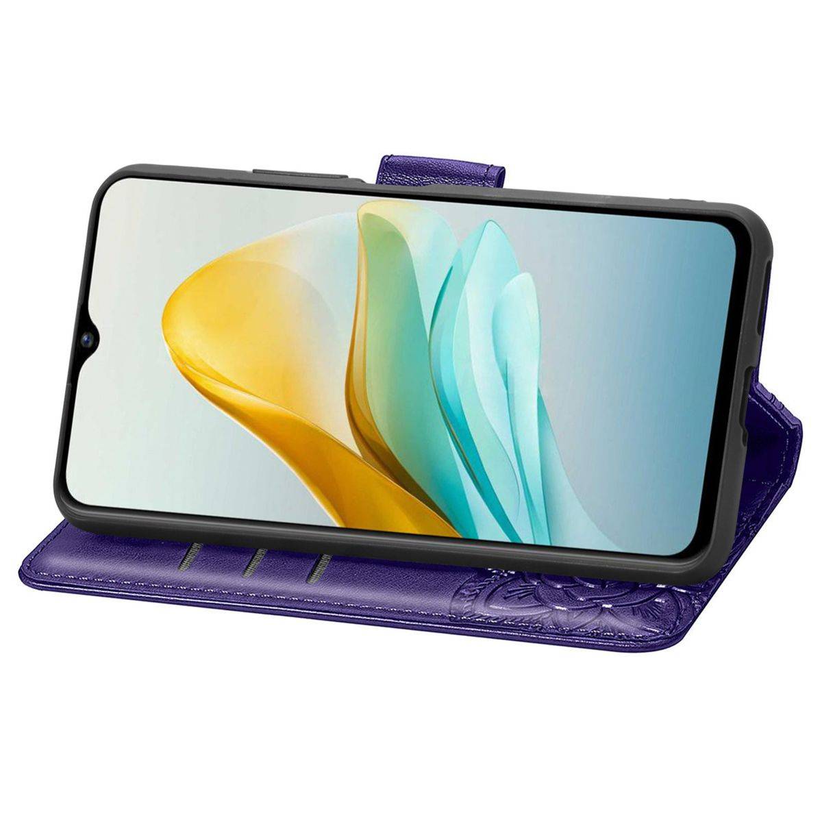 Für ZTE Blade A53 Kunstleder Tasche Hülle Etuis Schutz Book Motiv 6