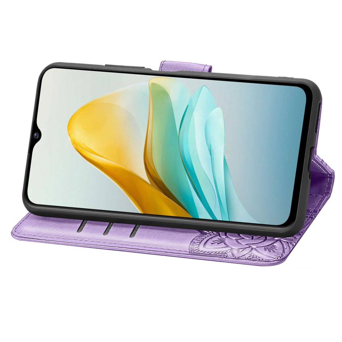 Für ZTE Blade A53 Kunstleder Tasche Hülle Etuis Schutz Book Motiv 7