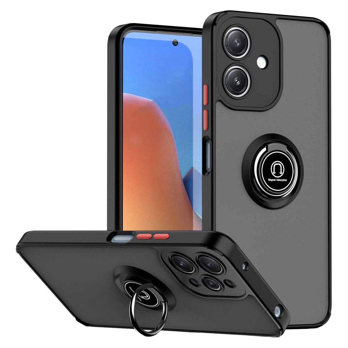 Für Motorola Moto G14 TPU / PC Design Ring Magnet Handy Tasche Hülle