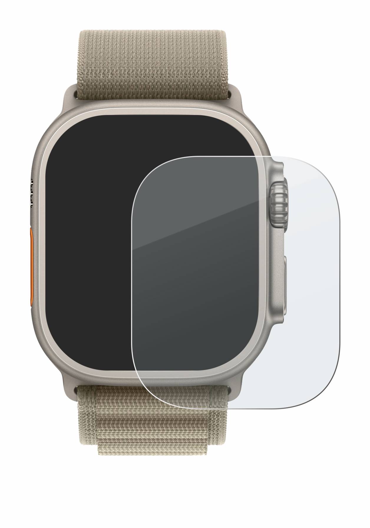 upscreen Hybrid Glas Matt Panzer-Folie für Apple Watch Ultra 2 (49 mm)