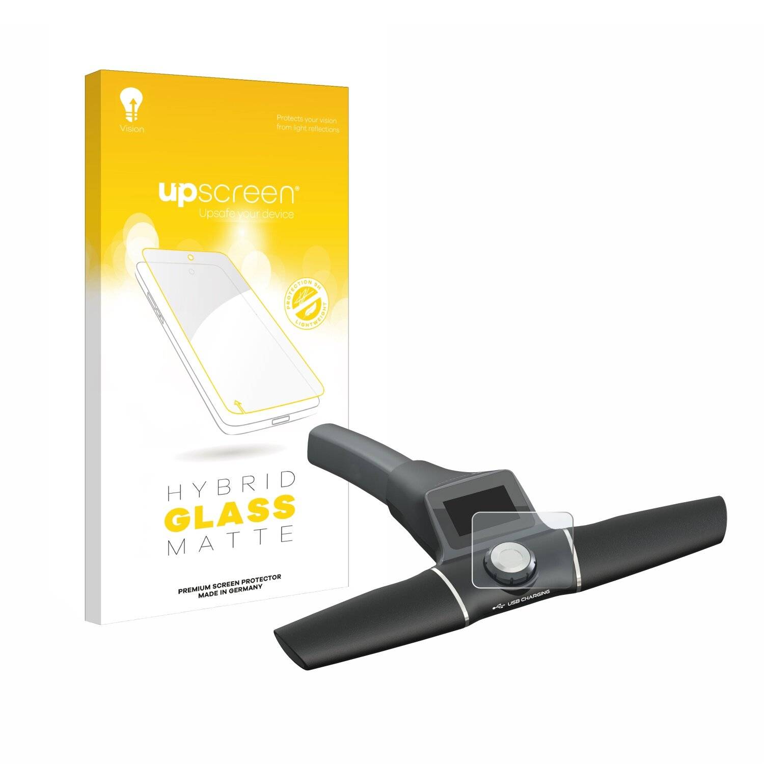 upscreen Hybrid Glas Matt Panzer-Folie für Motocaddy S1 Electric Trolley