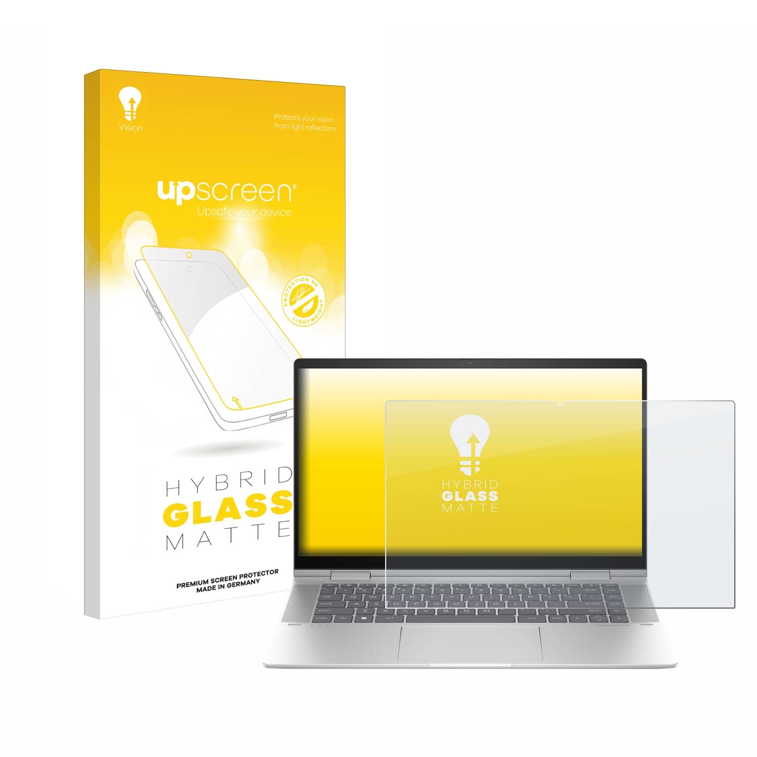 upscreen Hybrid Glas Matt Panzer-Folie für HP Envy x360 2-in-1 15-fx
