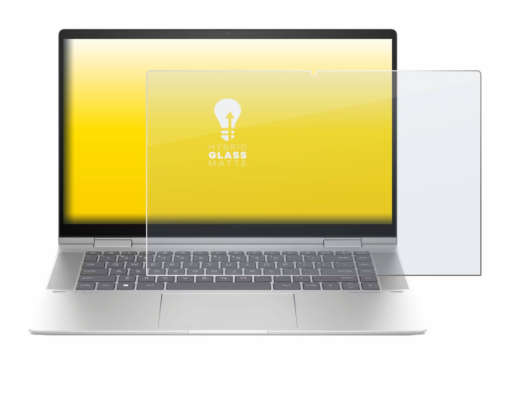 upscreen Hybrid Glas Matt Panzer-Folie für HP Envy x360 2-in-1 15-fx