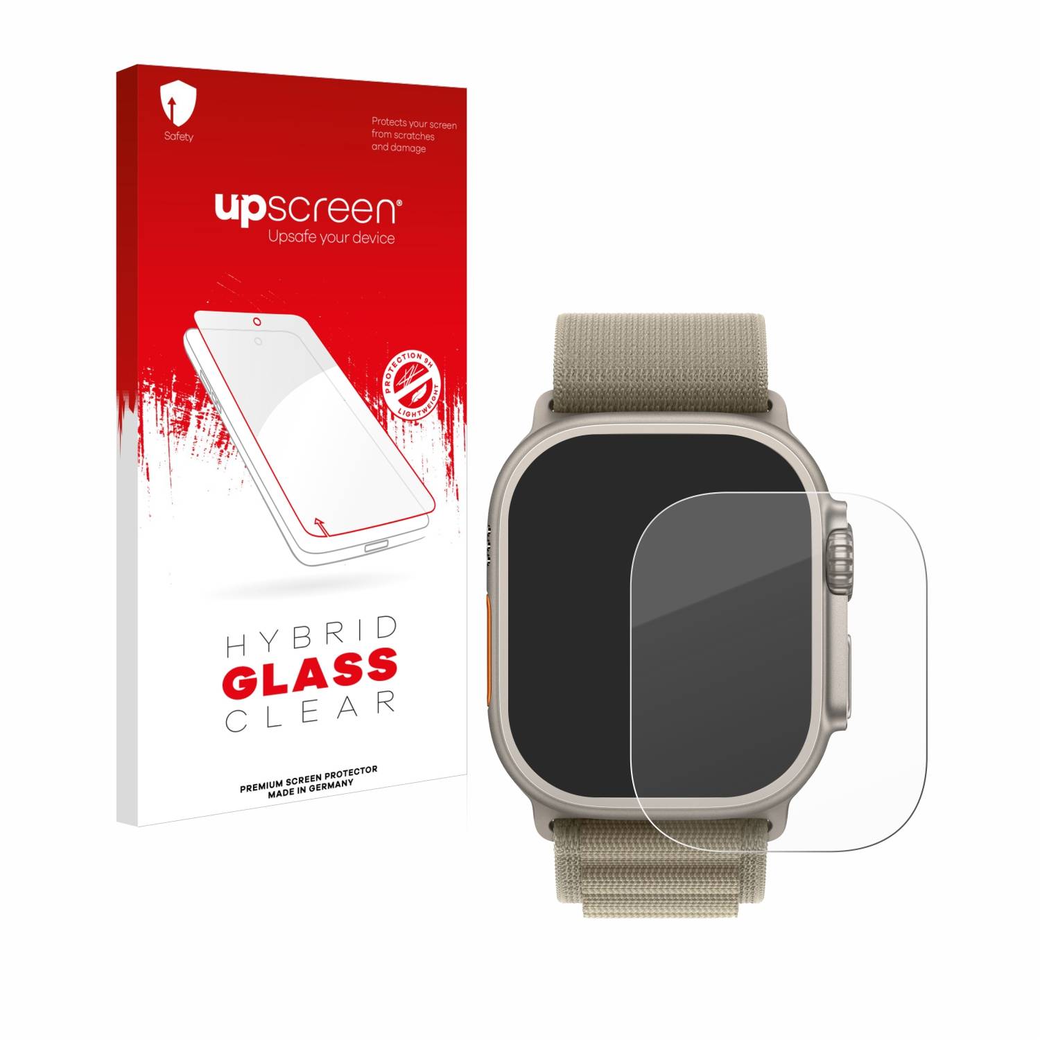upscreen Hybrid Glas Panzer-Folie für Apple Watch Ultra 2 (49 mm)