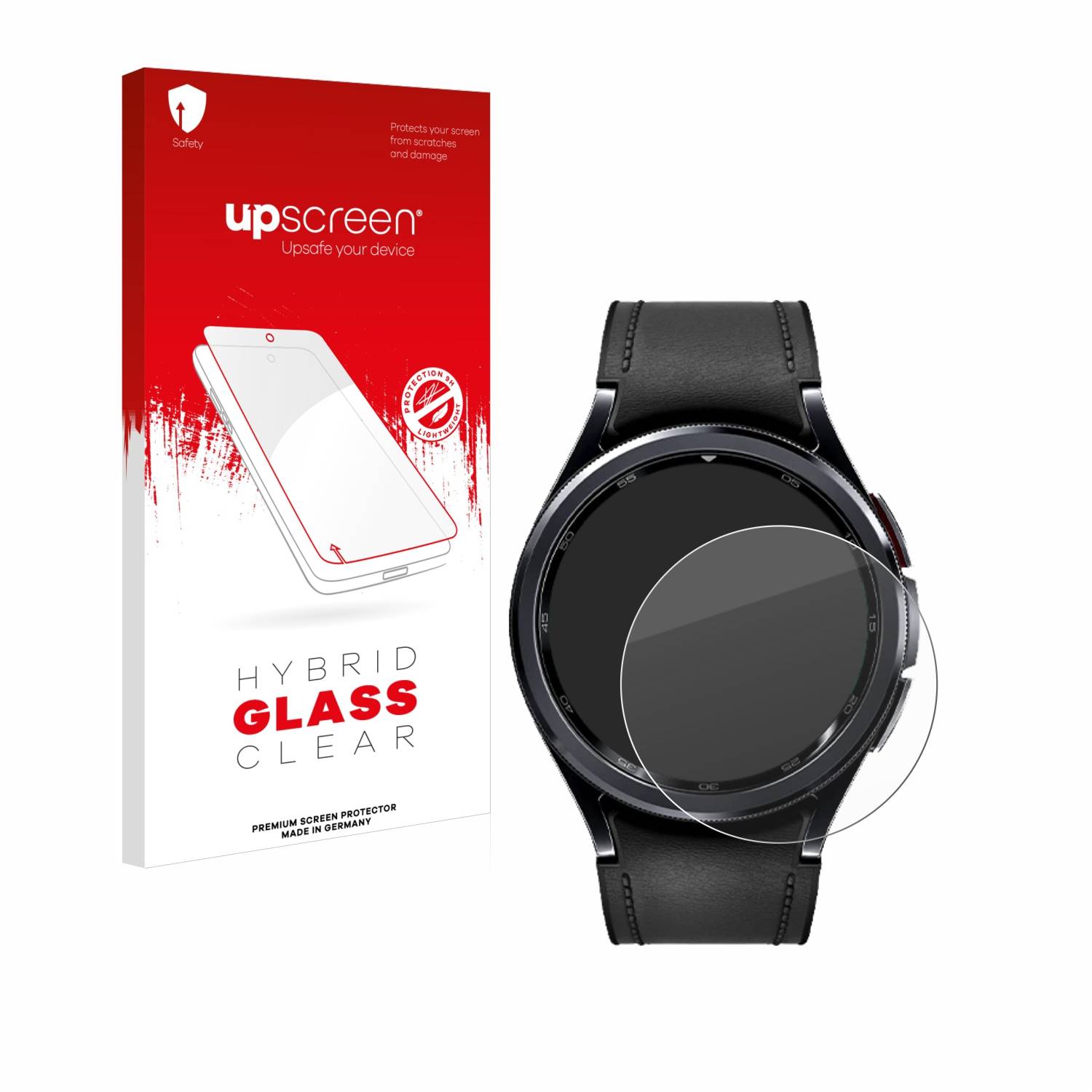 upscreen Hybrid Glas Panzer-Folie für Samsung Galaxy Watch 6 Classic (43 mm)