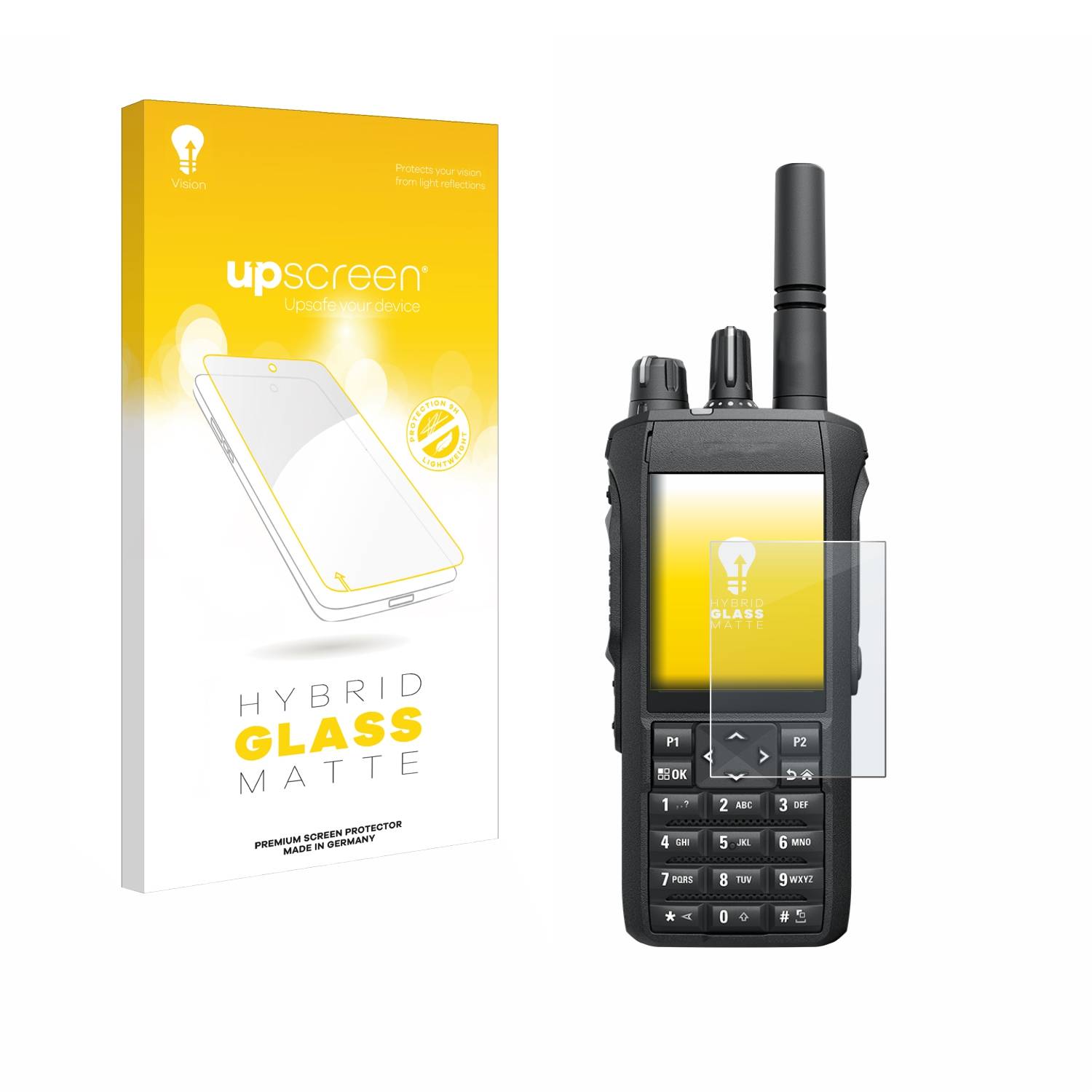 upscreen Hybrid Glas Matt Panzer-Folie für Motorola Mototrbo R7