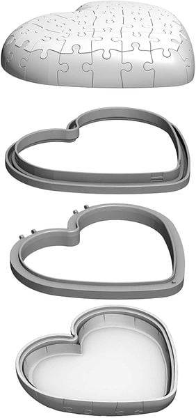 Ravensburger - 3D Puzzle - Herzschatulle - Bezaubernde Meerjungfrauen, 54 Teile