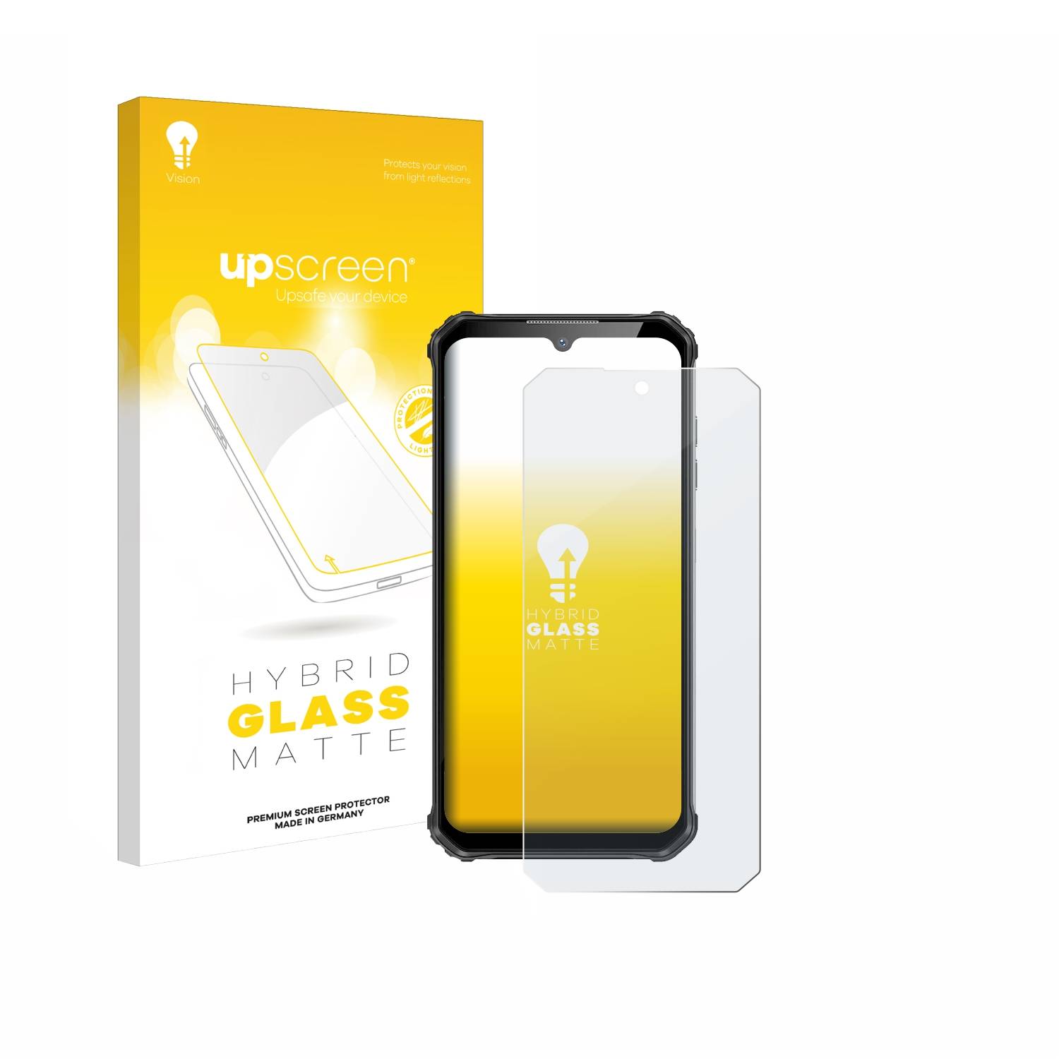 upscreen Hybrid Glas Matt Panzer-Folie für Oukitel WP22