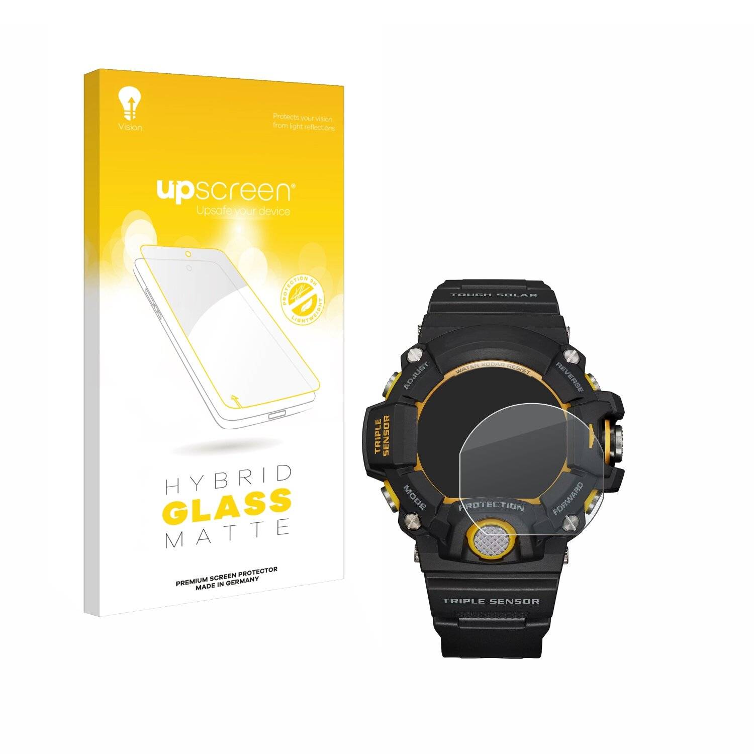 upscreen Hybrid Glas Matt Panzer-Folie für Casio G-Shock