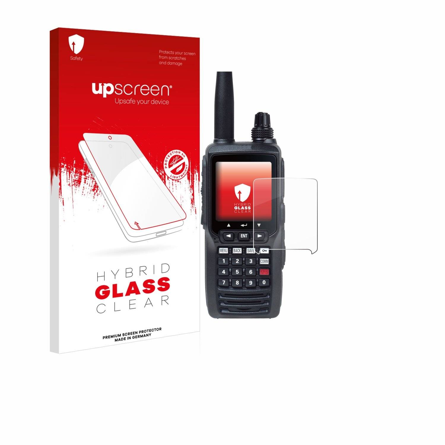 upscreen Hybrid Glas Panzer-Folie für Yaesu FTA-450