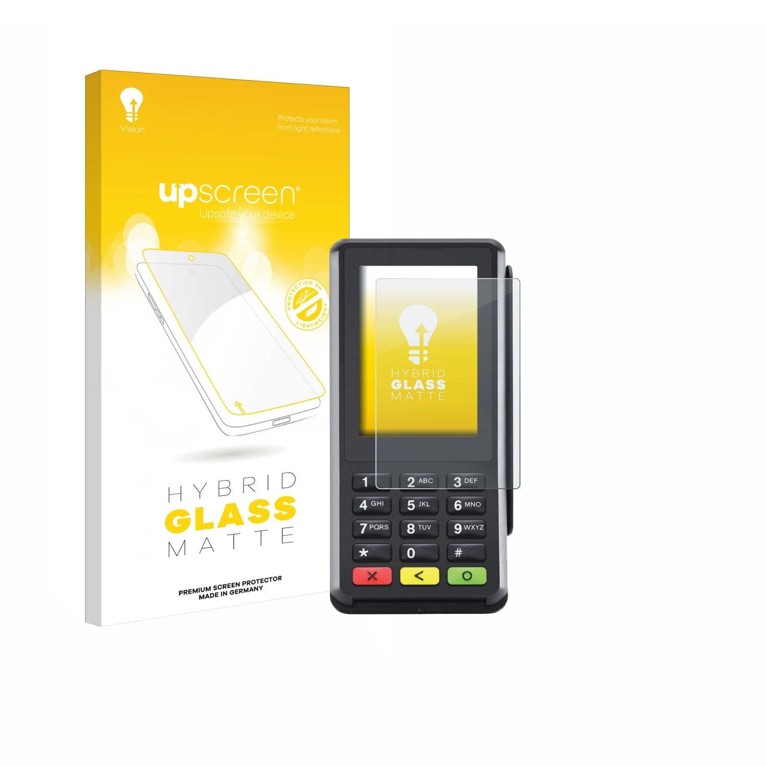 upscreen Hybrid Glas Matt Panzer-Folie für Verifone