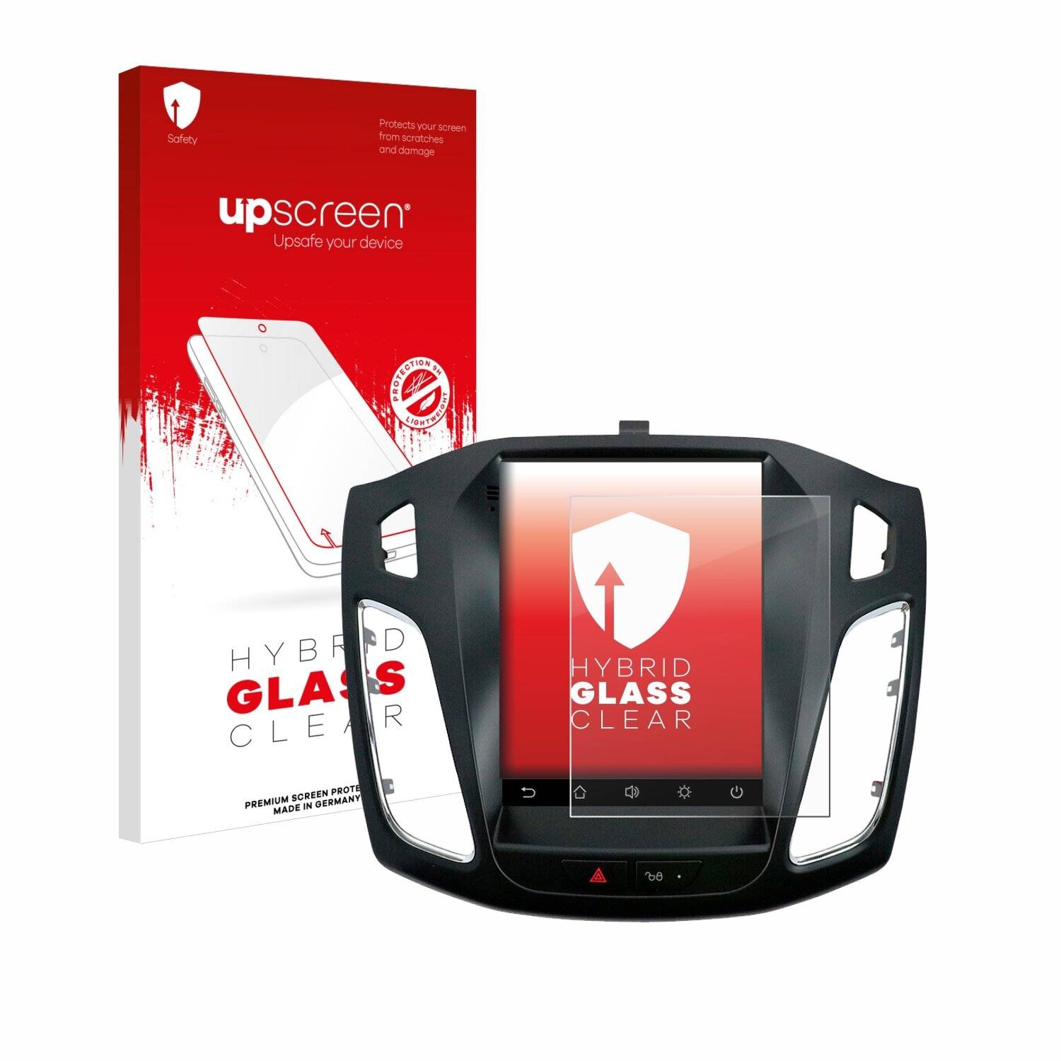 upscreen Hybrid Glas Panzer-Folie für Isudar Ford/Focus MK3