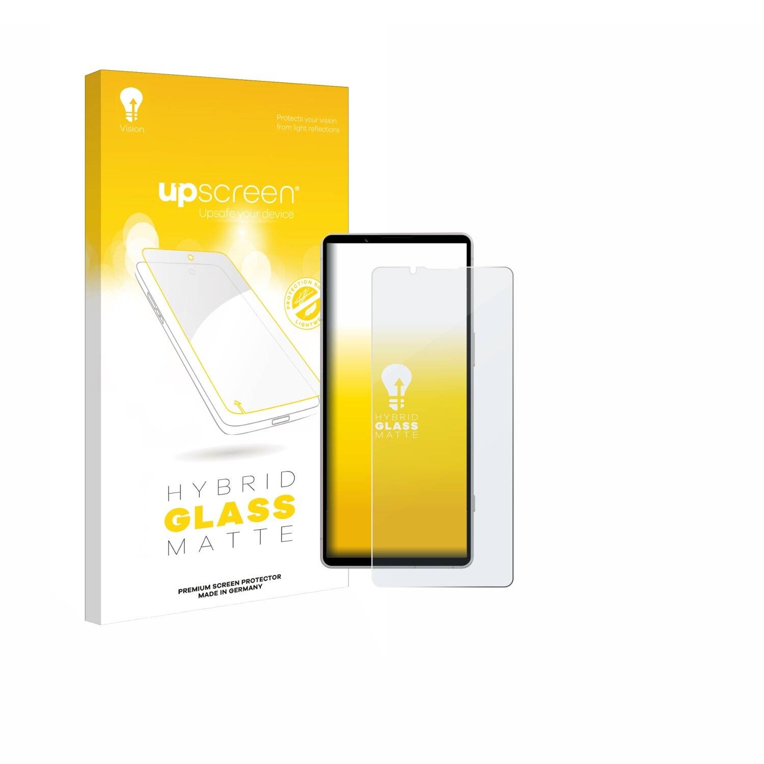 upscreen Hybrid Glas Matt Panzer-Folie für Sony Xperia 5
