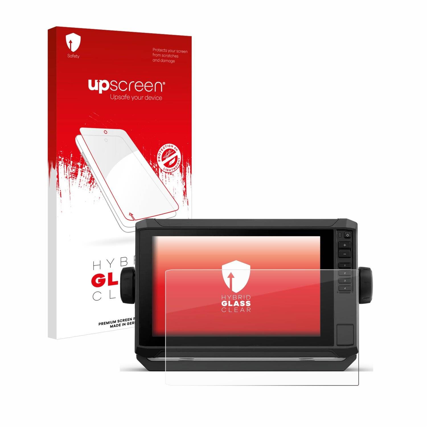 upscreen Hybrid Glas Panzer-Folie für Garmin ECHOMAP UHD2