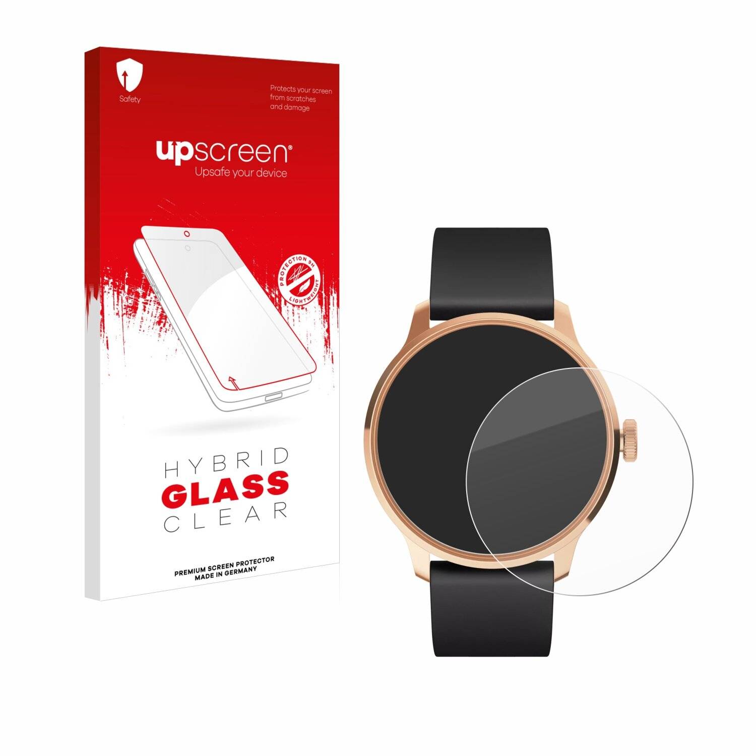 upscreen Hybrid Glas Panzer-Folie für Withings ScanWatch