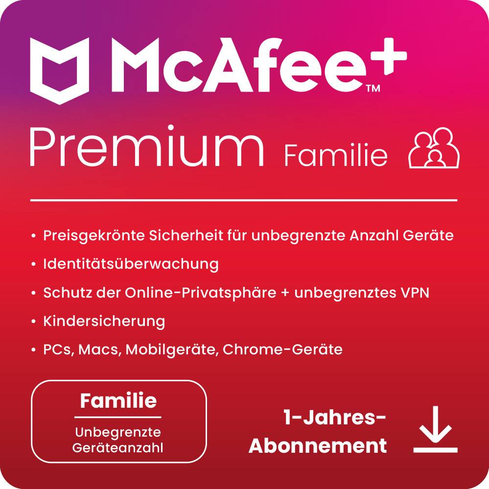 Plus Premium - Familiengeräte unbegrenzt - 1 Jahr