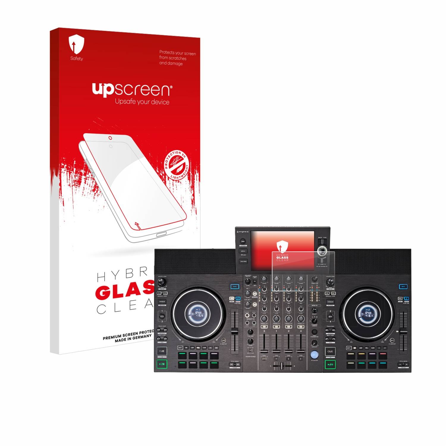 upscreen Hybrid Glas Panzer-Folie für Denon DJ SC LIVE 4