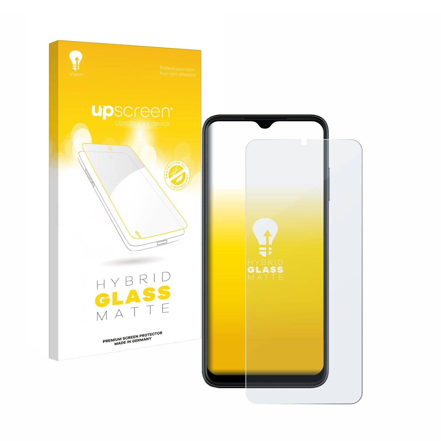 upscreen Hybrid Glas Matt Panzer-Folie für T-Mobile Revvl 6 Pro