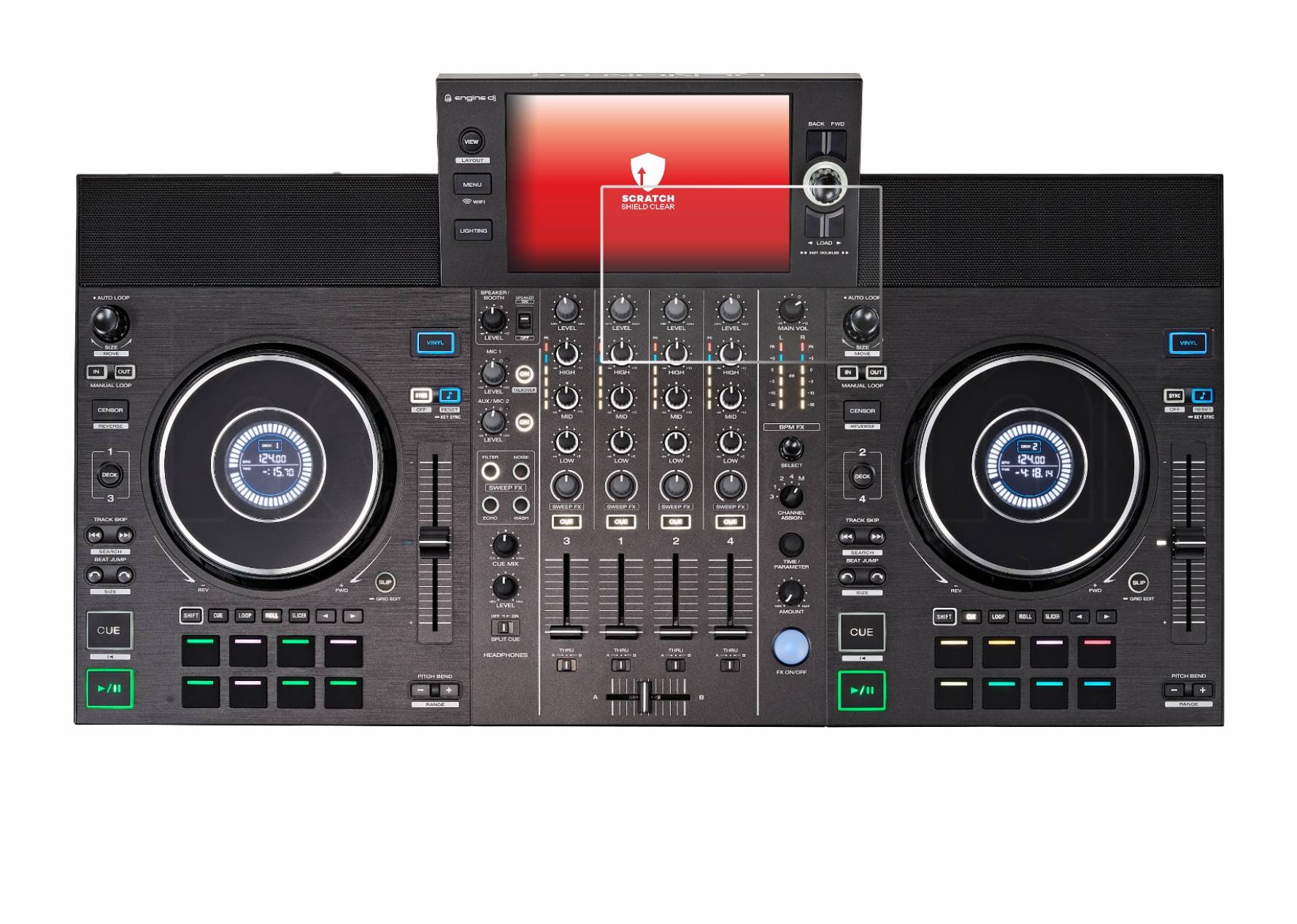 upscreen Scratch Shield Schutzfolie für Denon DJ SC LIVE 4