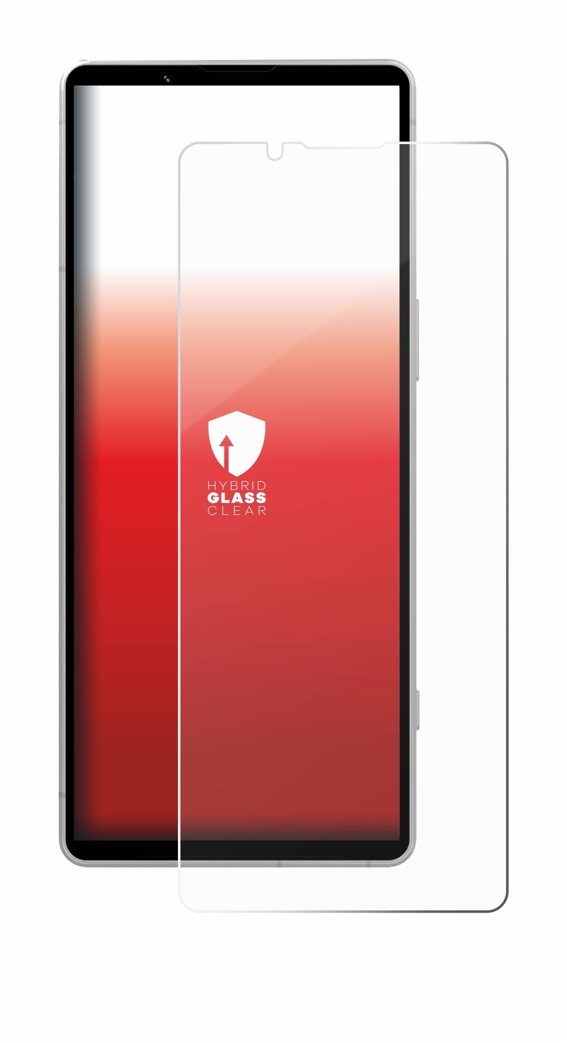 upscreen Hybrid Glas Panzer-Folie für Sony Xperia 5 V