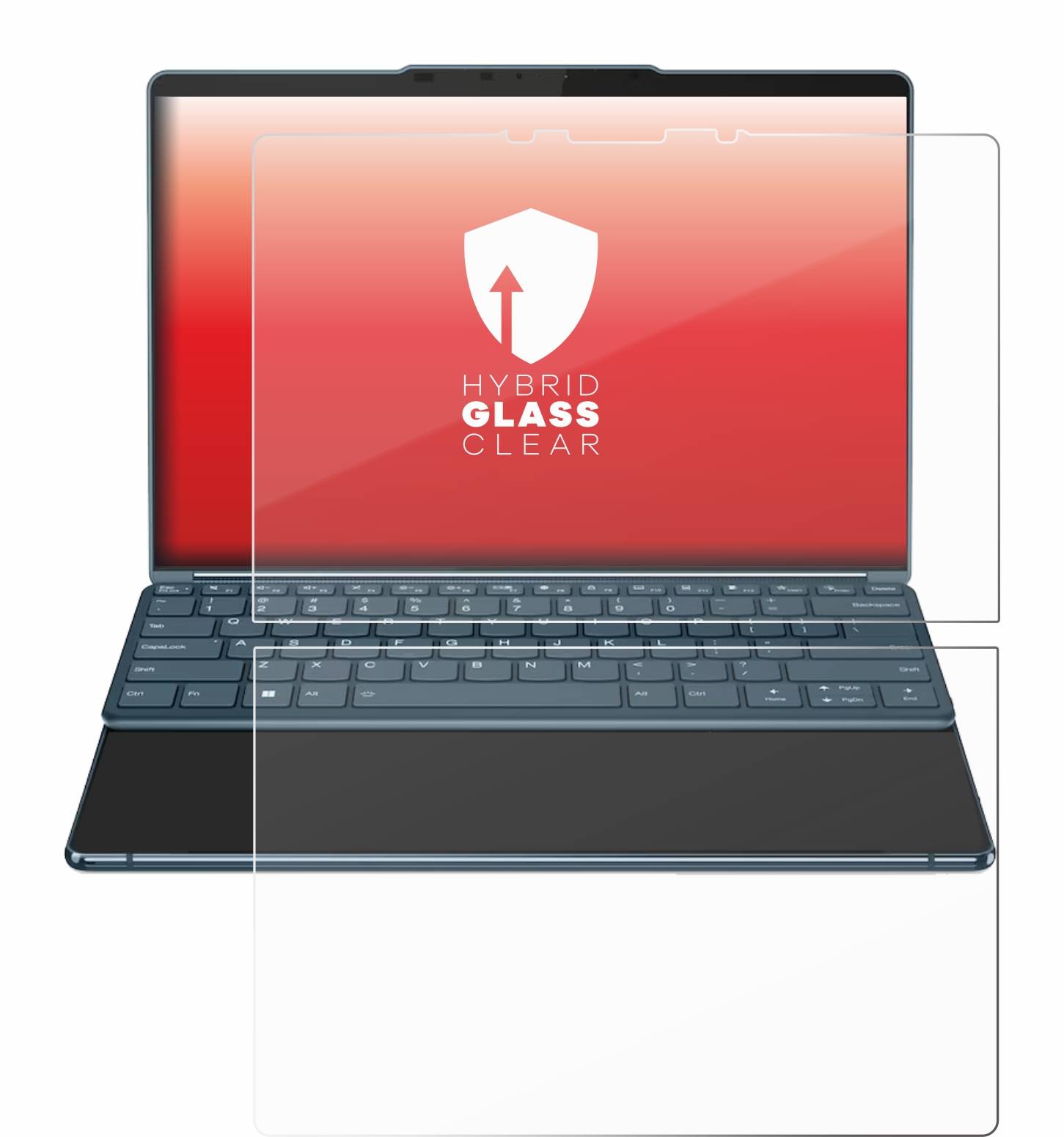 upscreen Hybrid Glas Panzer-Folie für Lenovo Yoga Book 9i Gen 8