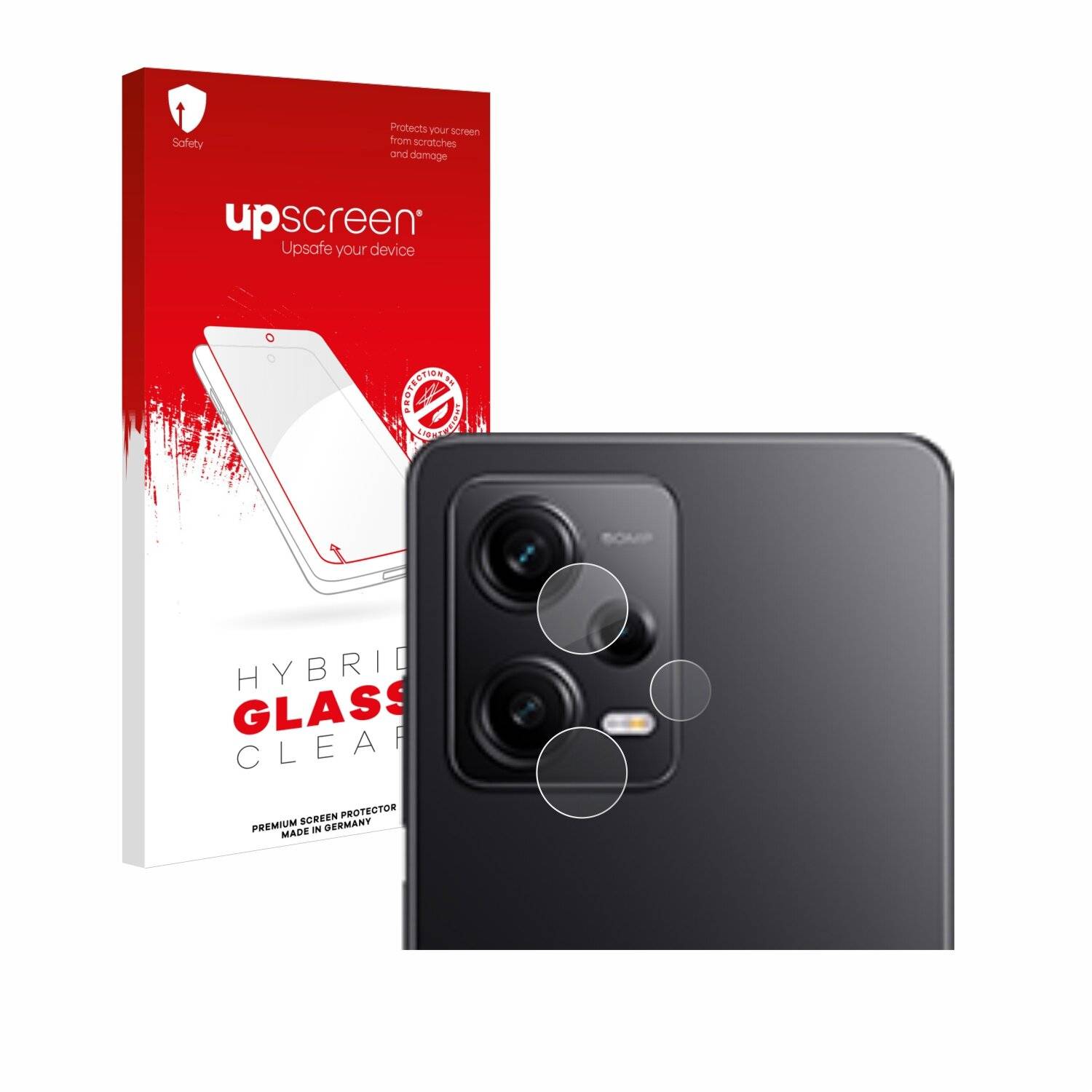 upscreen Hybrid Glas Panzer-Folie für Xiaomi Redmi Note 12 Pro 5G (NUR