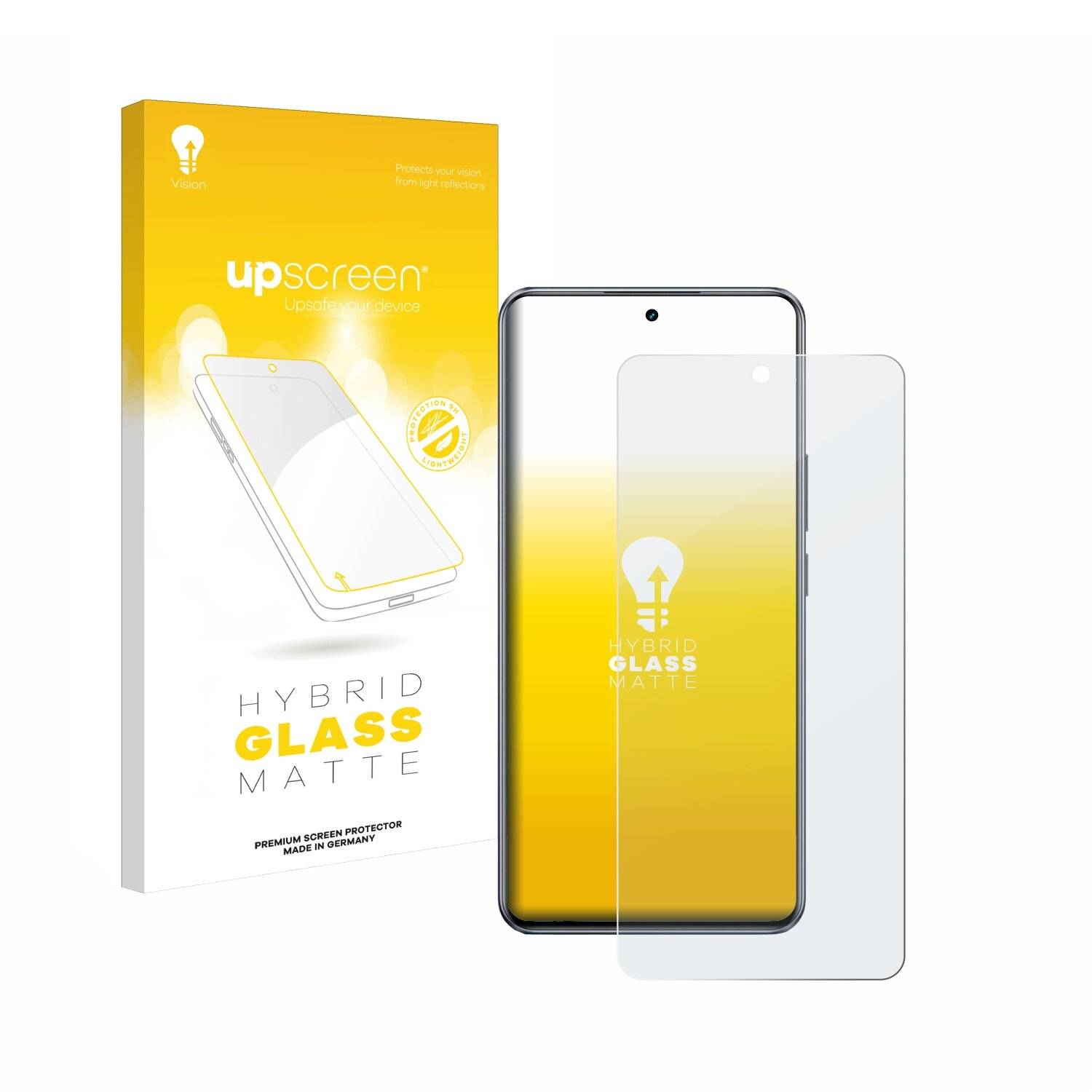 upscreen Hybrid Glas Matt Panzer-Folie für realme GT5