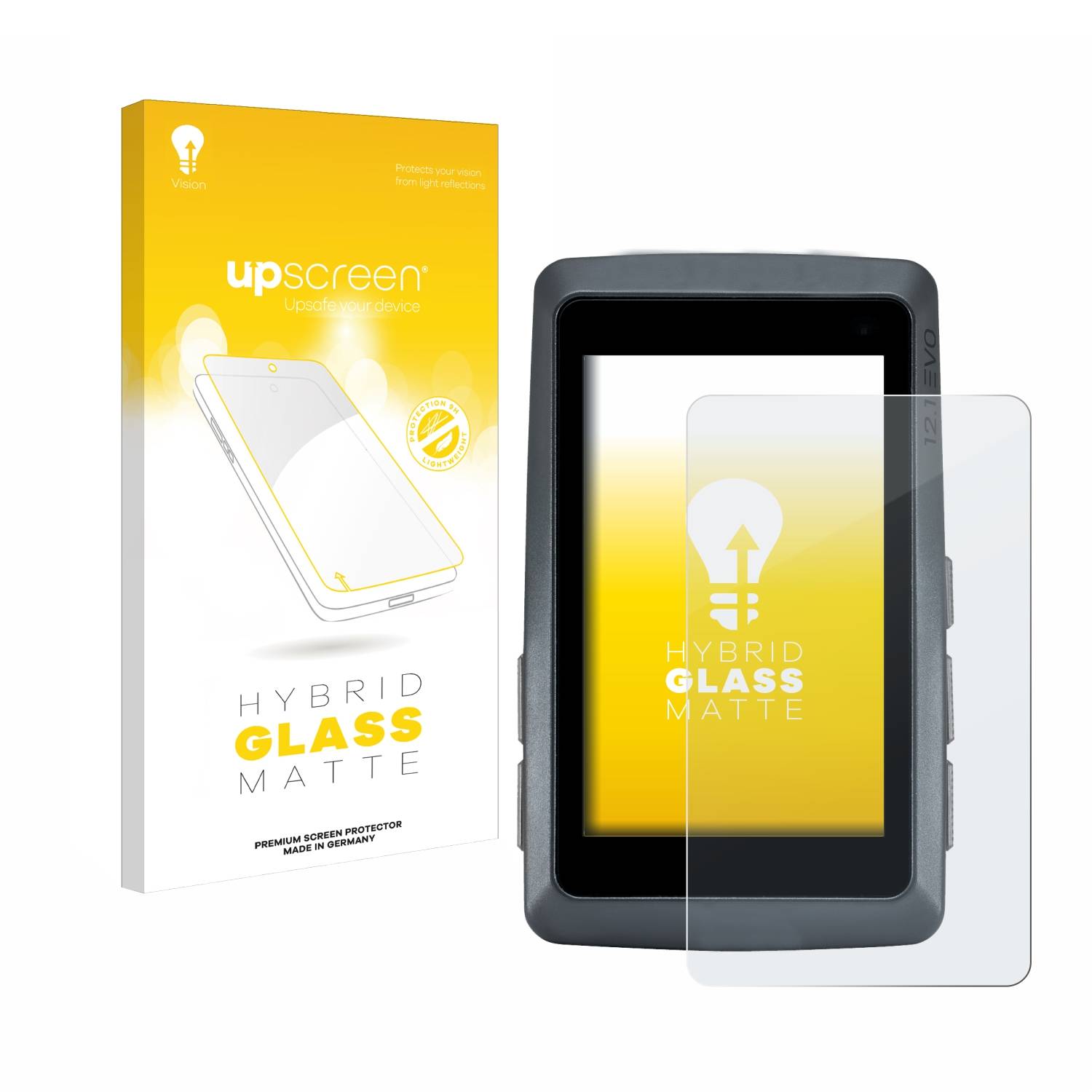 upscreen Hybrid Glas Matt Panzer-Folie für Sigma ROX 12.1 EVO