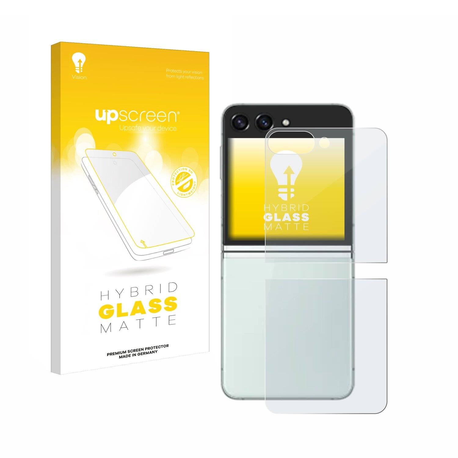 upscreen Hybrid Glas Matt Panzer-Folie für Samsung Galaxy Z Flip 5