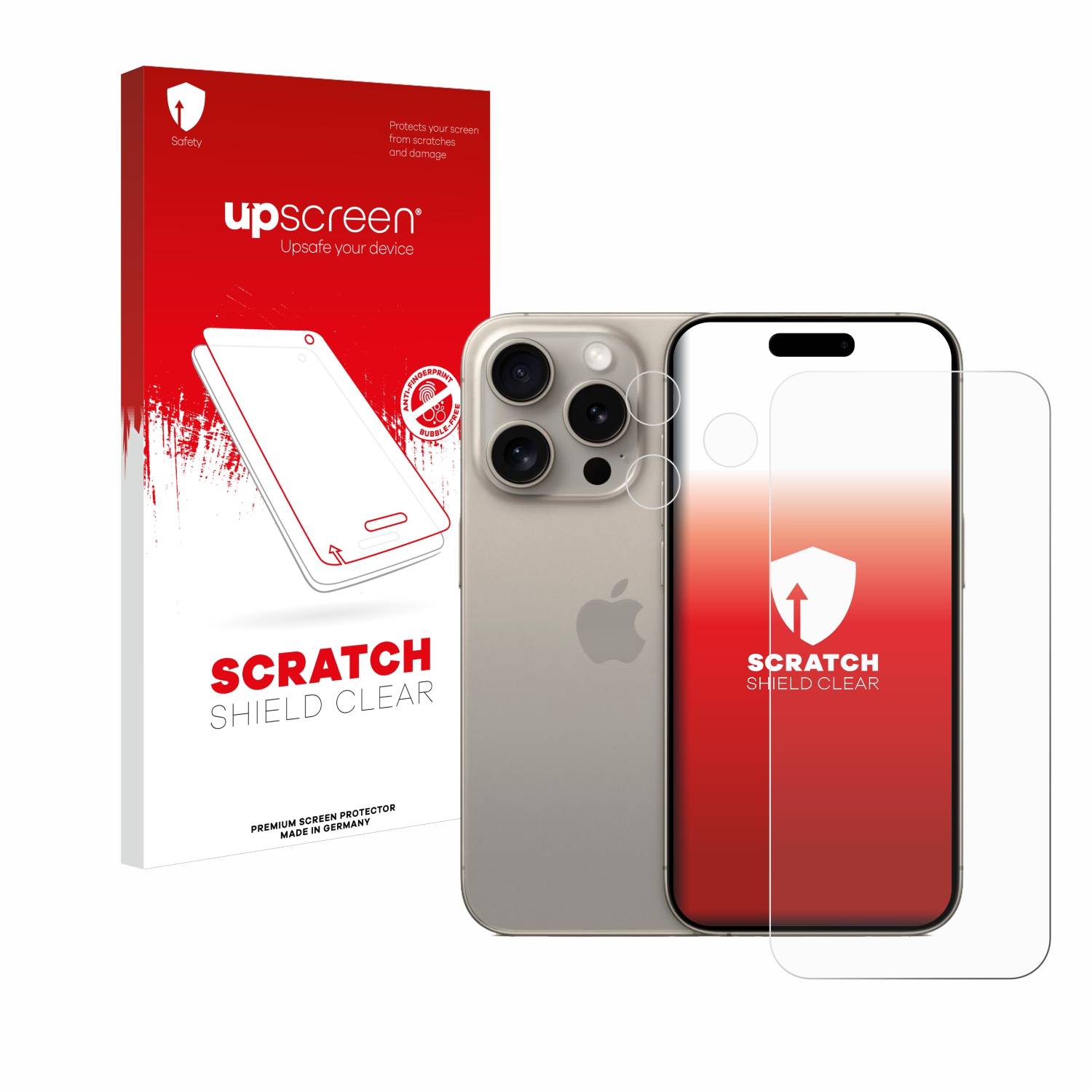 upscreen Scratch Shield Schutzfolie für Apple iPhone 15 Pro (Display+Kamera)