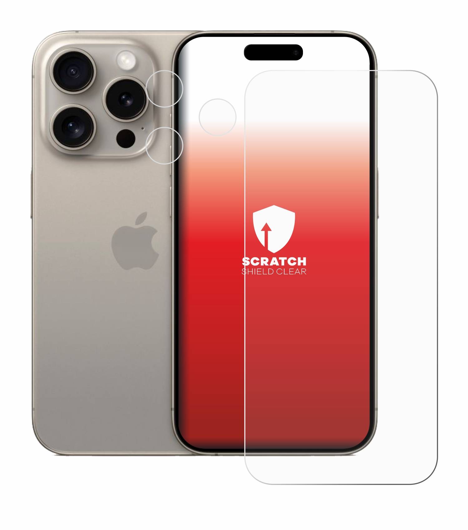 upscreen Scratch Shield Schutzfolie für Apple iPhone 15 Pro (Display+Kamera)