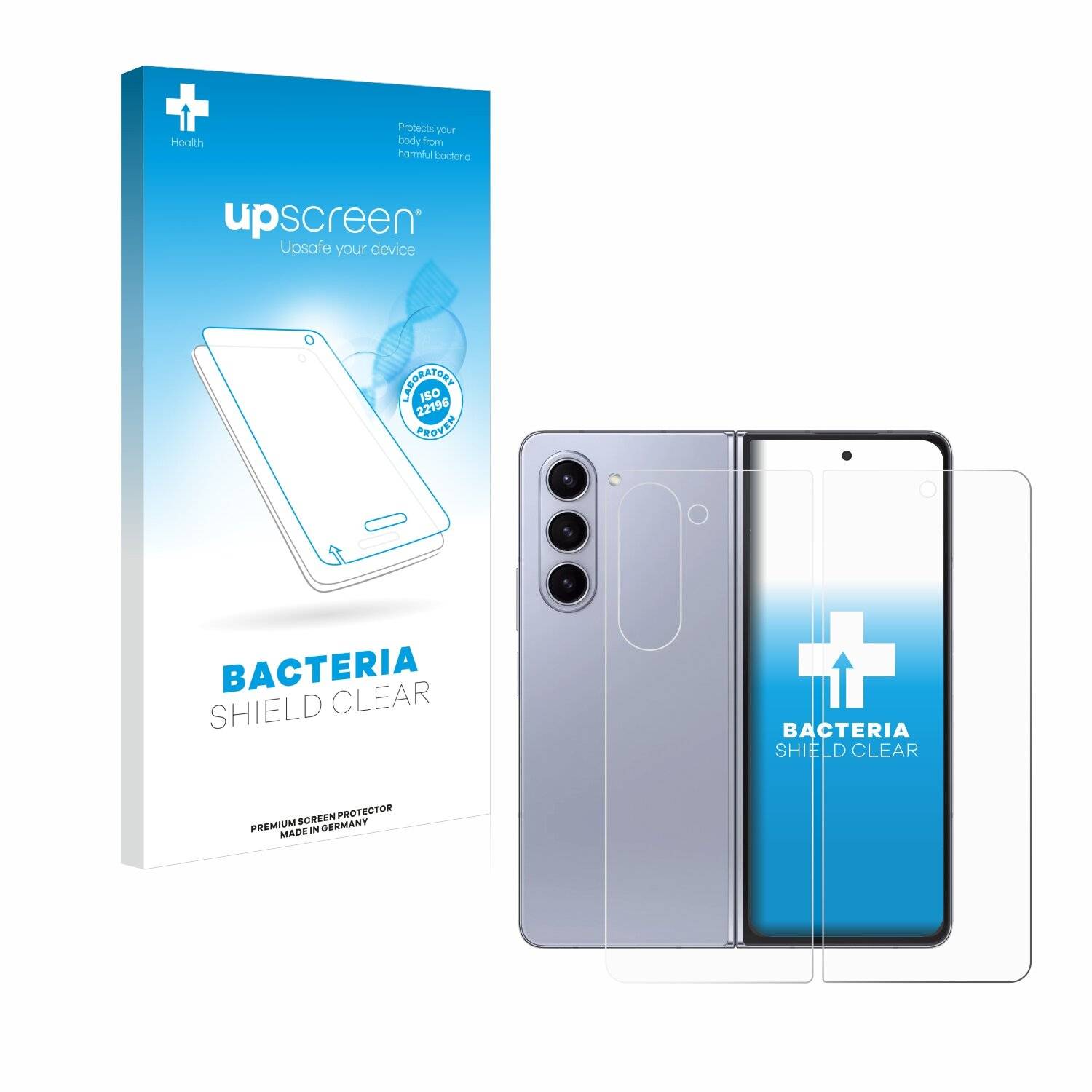 upscreen Bacteria Shield Schutzfolie für Samsung Galaxy Z Fold 5 (Display+Rückseite) -