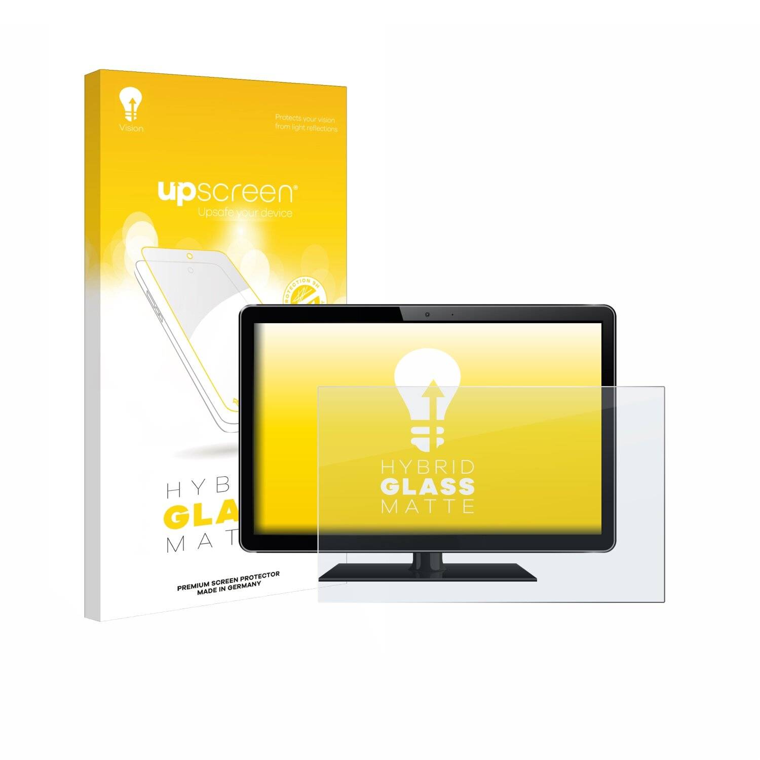 upscreen Hybrid Glas Matt Panzer-Folie für All-In-One PCs mit 21.5 Zoll Displays [477 mm x