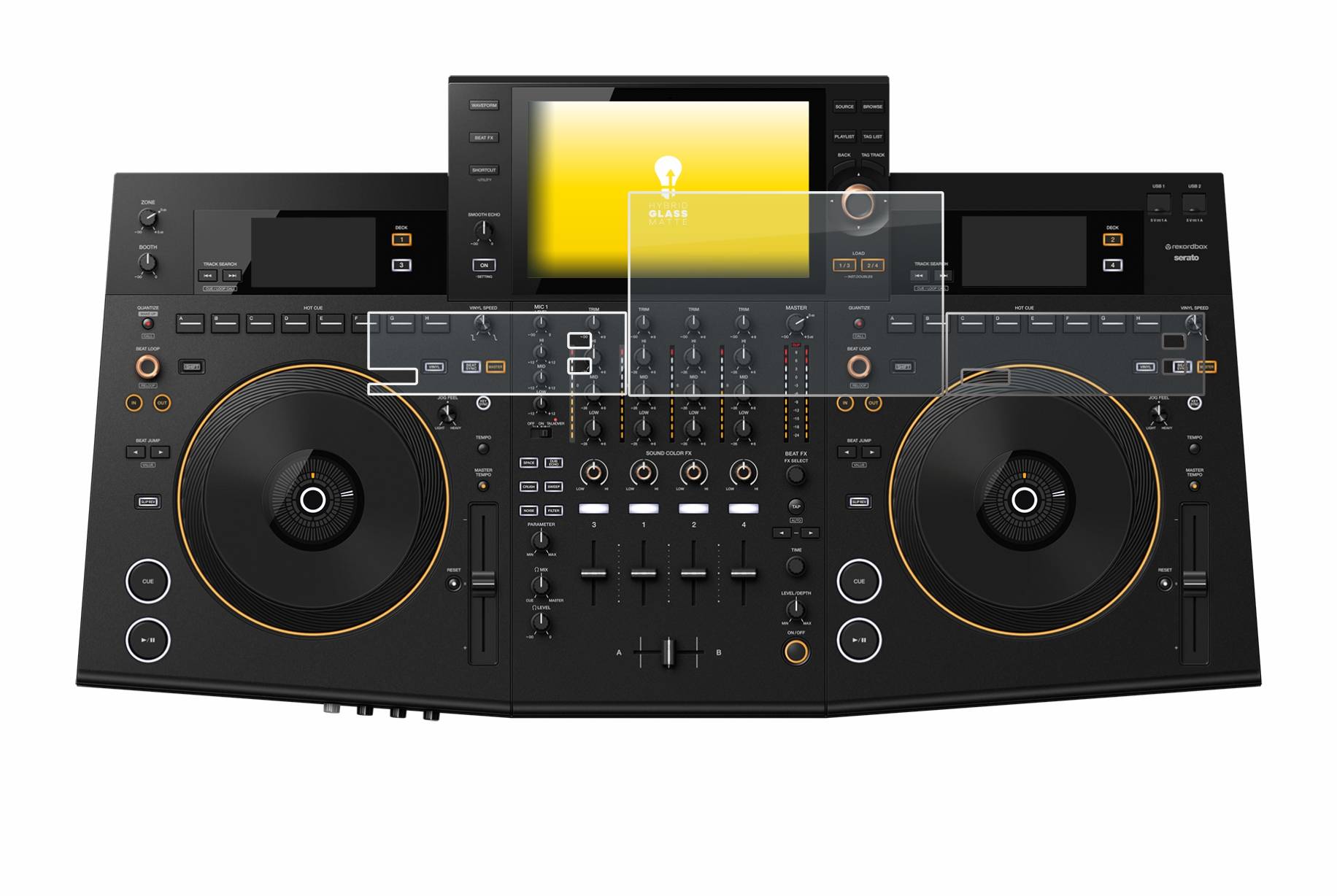 upscreen Hybrid Glas Matt Panzer-Folie für Pioneer OPUS-QUAD