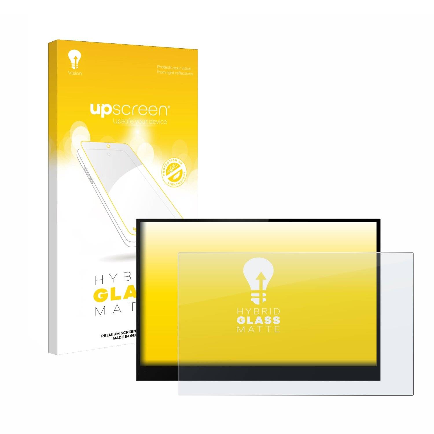 upscreen Hybrid Glas Matt Panzer-Folie für Lenovo ThinkVision M14d