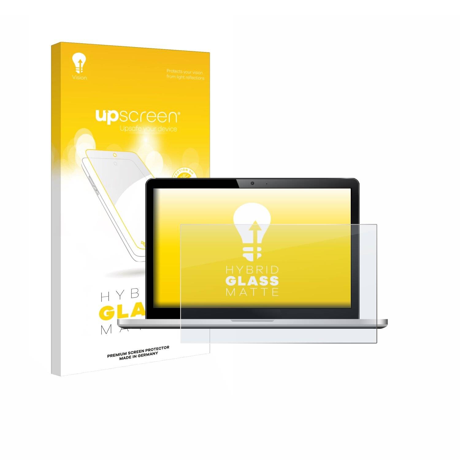 upscreen Hybrid Glas Matt Panzer-Folie für Notebooks mit 21.5 Zoll Displays [477 mm x 268
