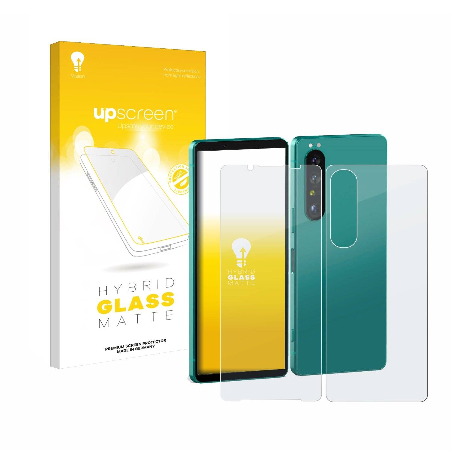 upscreen Hybrid Glas Matt Panzer-Folie für Sony Xperia 1 V