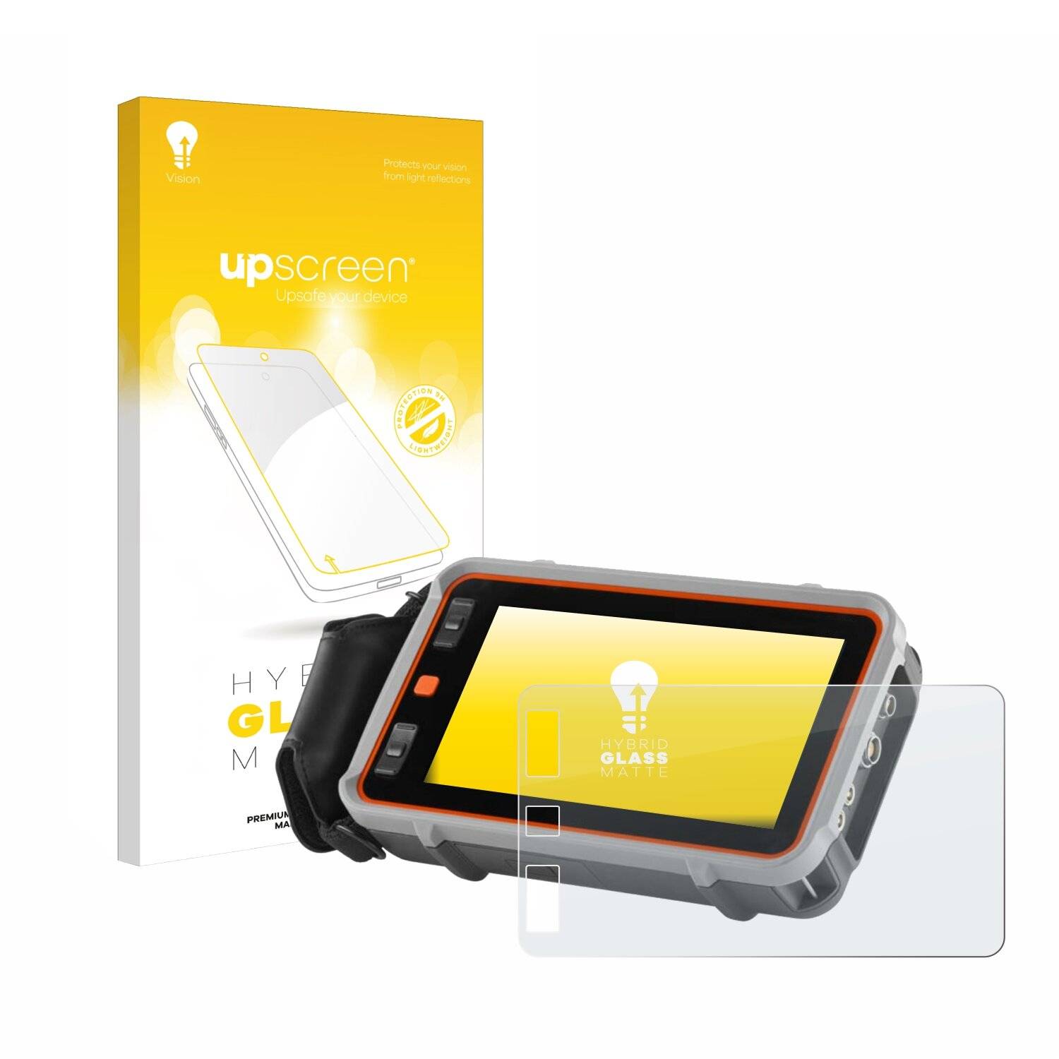 upscreen Hybrid Glas Matt Panzer-Folie für Waygate Technologies Krautkrämer USM